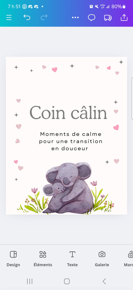 Affiche coin calin